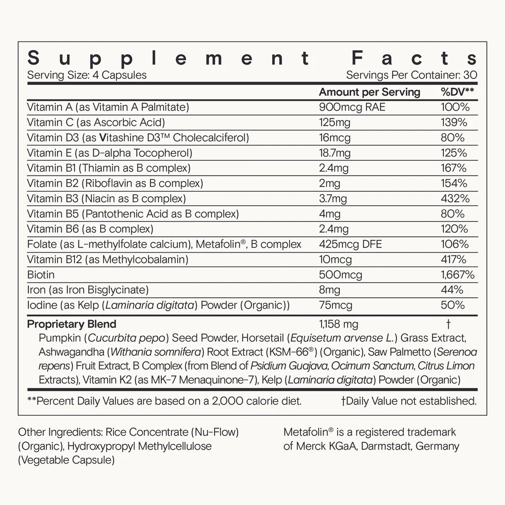SuperHair Multivitamin | Helps Hair Loss & Thinning Hair