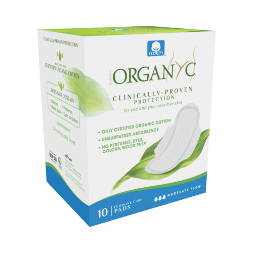 100% Organic &amp; sustainable Period Pads with wings - Moderate Flow